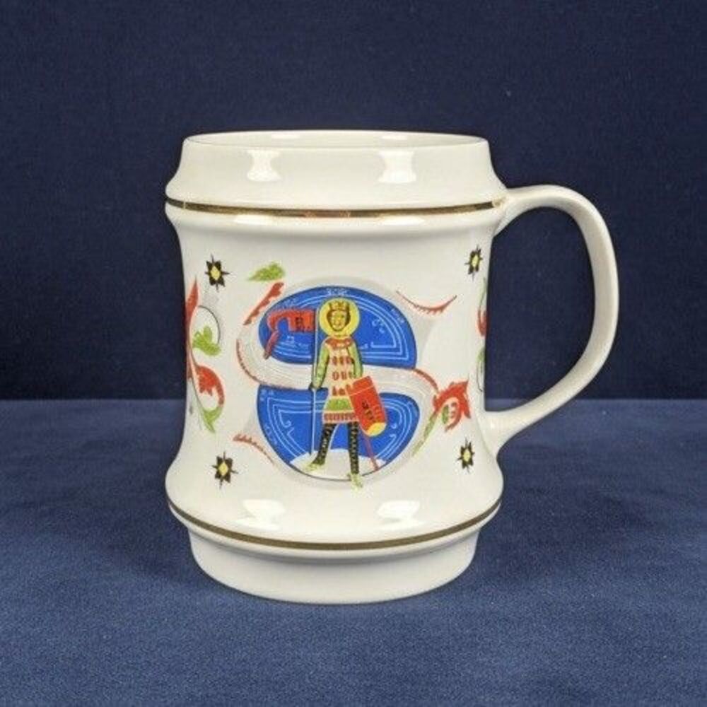 VTG Hollohaza Hungary Porcelain Mug 1831 Gold Trim Coffee Tea Cup 4.75”